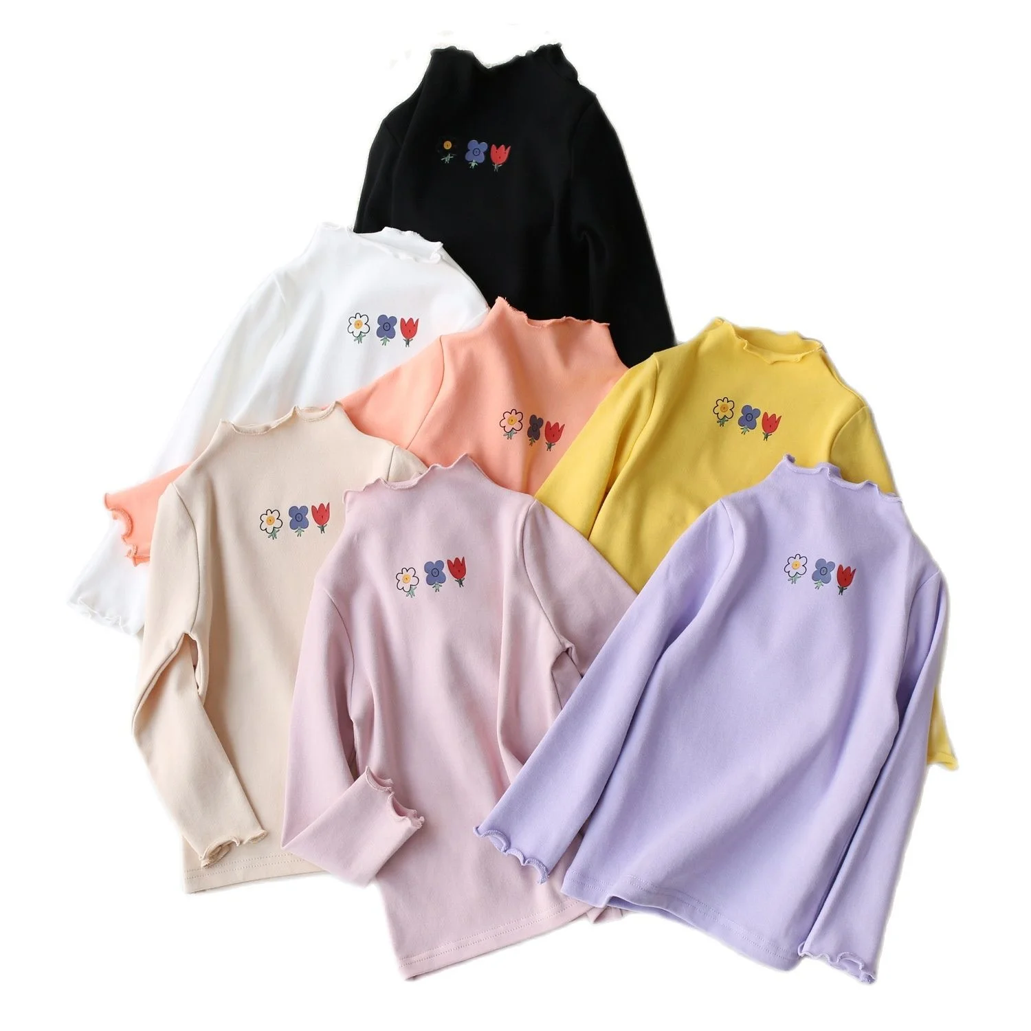 

Boy Girl Tee Solid Color T-shirts Baby Girl T-shirts Striped Long Sleeve Kids Tees Children Clothing Blouse 7042 4006