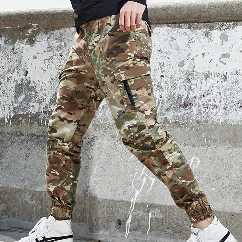 Брюки мужские тактические камуфляжные, повседневные водонепроницаемые армейские штаны в стиле милитари, джоггеры, Стрейчевые брюки-карго, ...