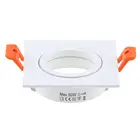 Квадратный алюминиевый светодиодный светильник белого цвета, держатель для ламсветильник GU10, фитинг, рамка для точесветильник светильника MR16 GU10