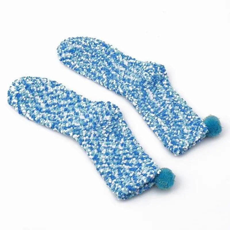 9Colors Winter Women Girl Coral Fleece Terry Breathable Cake Shaped Thickening Floor Socks Cute Cotton | Женская одежда