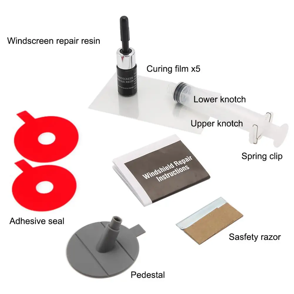 

DIY Car Windshield Repair Kit Tools Auto Glass Windscreen Repair Set Give Door Handle Protective Decorative Stickers