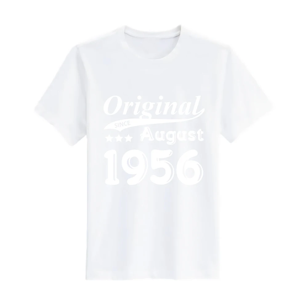 Модная футболка с принтом новинка оригинал августа 1956 года свободные футболки по