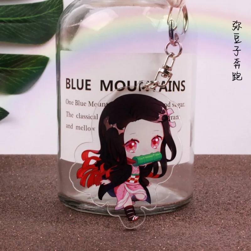 

Anime Demon Slayer Acrylic Keyring Student Backpack Pendant Car Seat Keychain Give Boyfriend Keychains Christmas Birthday