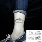 Водонепроницаемые временные тату наклейки буквы дизайн арабский флэш-тату поддельные татуировки на шее наручные для женщин мужчин