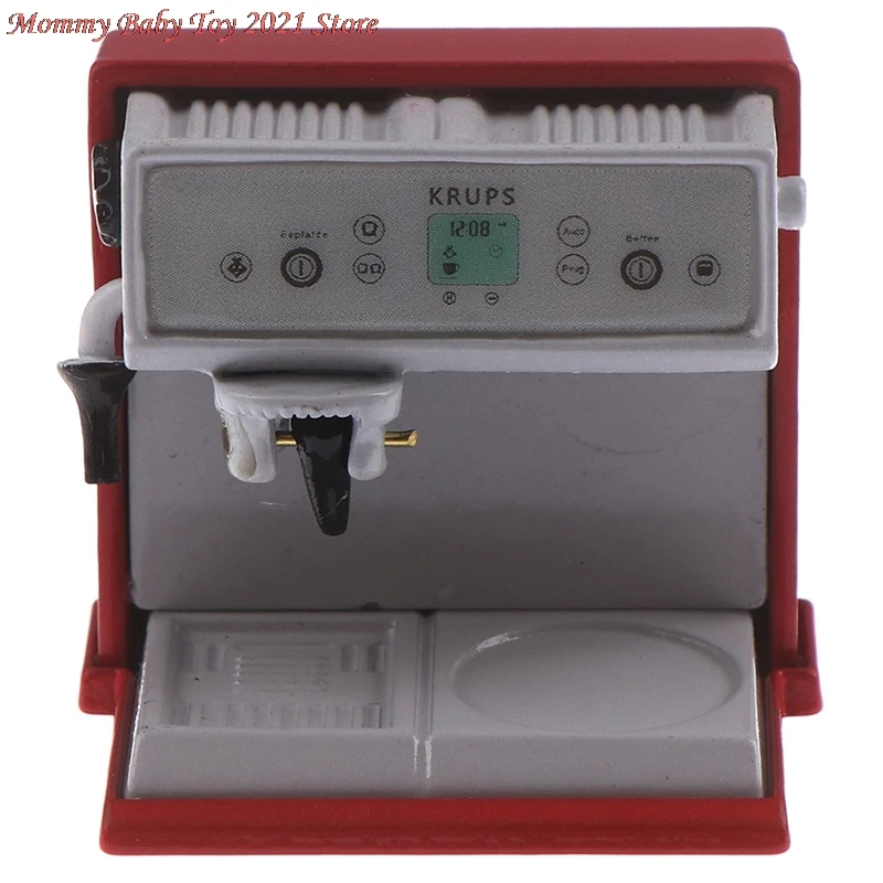 

1:12 Scale Dollhouse Home DecorMetal Coffeemaker Simulation Kitchen Furniture Doll House Miniature Accessories