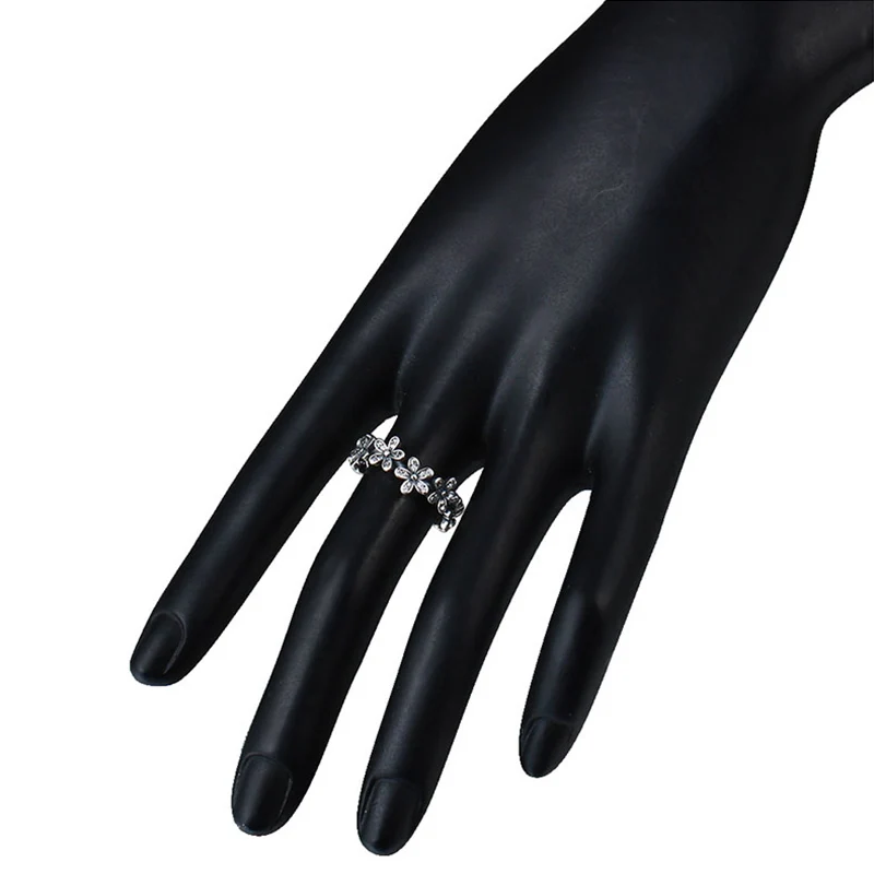 HOMOD серебряный цвет цветы брендовые кольца сверкающие маргаритки Луг