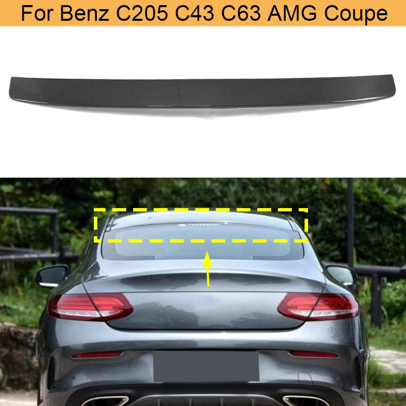 Задний спойлер из углеродного волокна на крышу Mercedes Benz C Class C205 C200 C350 C63 C43 AMG Coupe 2 Door