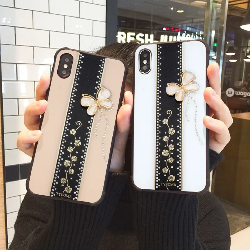 Новая оправа для телефона с кристаллами и бриллиантами чехол iPhone 6 7 8 plus X XS XR MAX