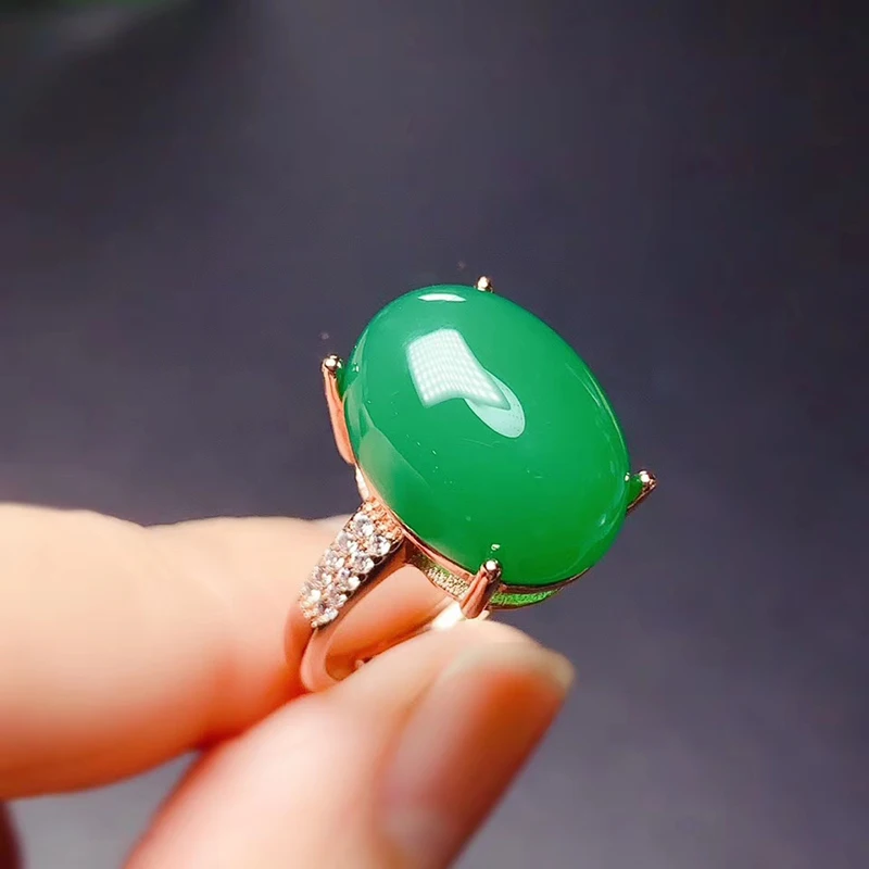 Кольцо с крупным камнем из серебра 925 пробы 12 х 16 мм | Украшения и аксессуары