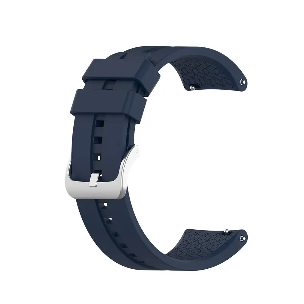 midnight blue Официальный Стиль Силиконовый ремешок для huawei Watch GT 2 46 мм/GT2 Active 46 м Смарт-часы ремешок для huawei часы GT2 42 мм ремешок - Color: midnight blue