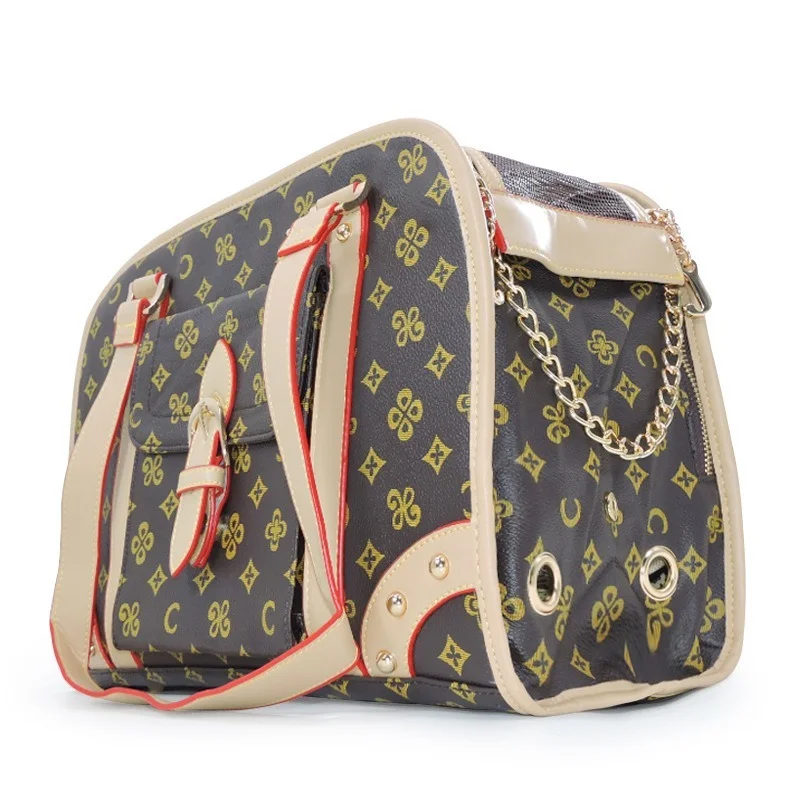 Сумка-переноска для домашних питомцев кожаная дорожная Сумочка чихуахуа Тедди