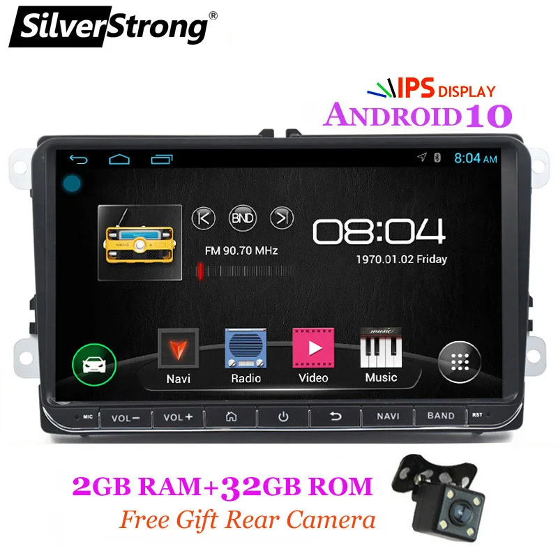 Радиоприемник SilverStrong 32 ГБ Android 10 0 для Passat Radio 9 дюймов Автомобильный GPS VW Golf Polo Carplay