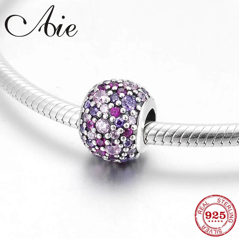 Мода Настоящее серебро 925 пробы очаровательное как кристалл розовый CZ прекрасные