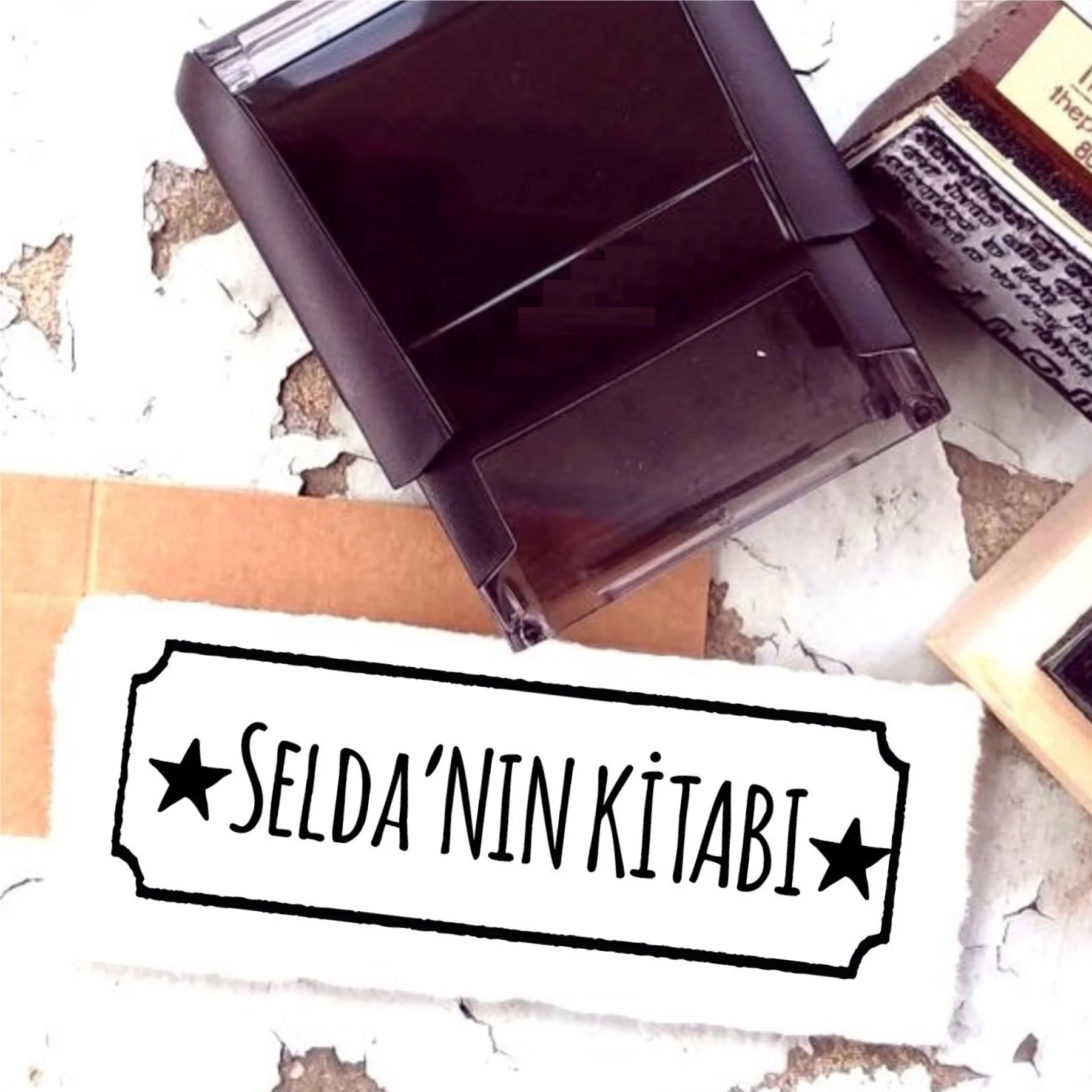 

Personalized Design Name Written Book Stamp-31