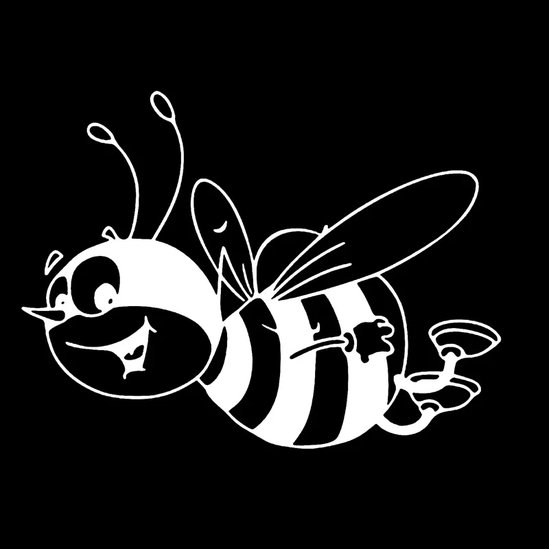 

Bumble Bee Art Car Sticker Vinyl Decal Bumblebee Honey Stickers Waterproof Sunscreen Auto Accessories Black/Silver,15cm*11cm