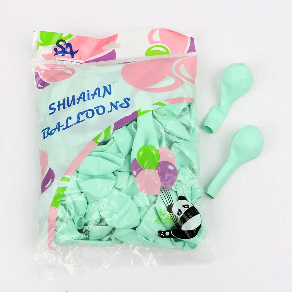 Macaron green 100 шт. 10 дюймов латексные шары для макарунов, Цвет шарики для свадебного украшения день рождения украшения Дети globos babyshower деко - Цвет: Macaron green