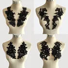 Новое поступление, черный кружевной воротник сделай сам, стразы, вышивка, декольте, аппликация, одежда, декоративные принадлежности для рукоделия, аксессуары