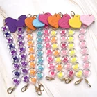 Подвеска для телефона с надписью Love мобильный телефон, акриловый браслет с подвеской в виде капли, брелок-держатель, бусина, подвеска, веревка, браслет, ювелирные изделия, аксессуары