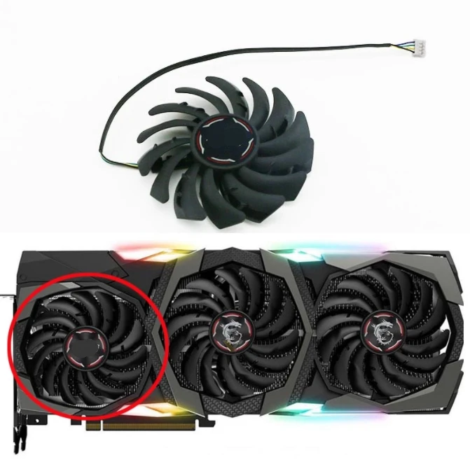 PLD09210S12HH PLD10010S12HH 12 В постоянного тока для MSI RTX 2070 2080 SUPER Ti GAMING X TRIO вентилятор