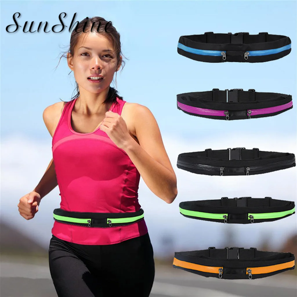 Сумка для бега путешествий с карманами на талии спорта портативная