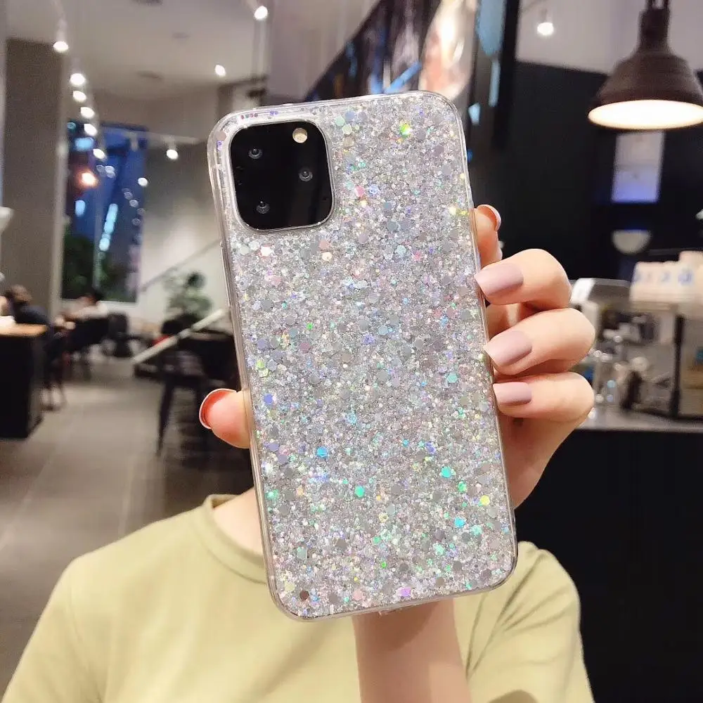 INS блестящие желе блестит мягкий чехол для телефона iPhone12 11 Xsmax 78plus XR 6s SE2020
