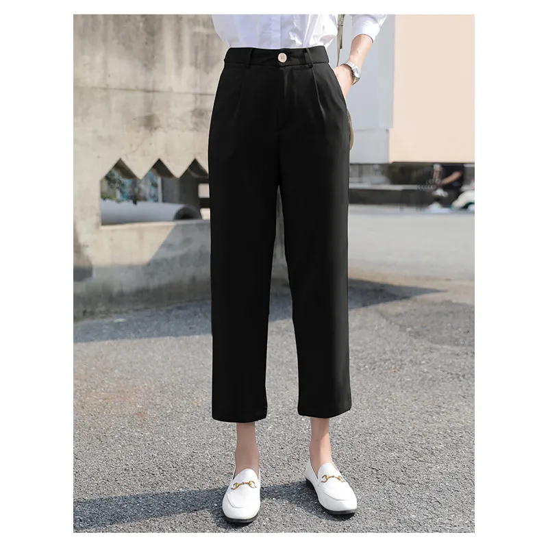 JUJULAND новые женские корейские OL черные шаровары дышащие тонкие повседневные