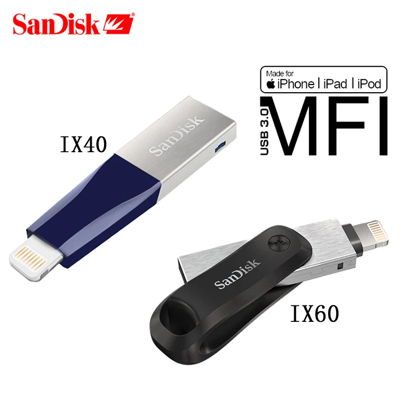Флеш накопитель sandisk USB OTG 3 0 флеш 64 Гб 128 ГБ 256 SDIX40N/IX60 usb карта памяти для iphone/ipad/ipod|USB