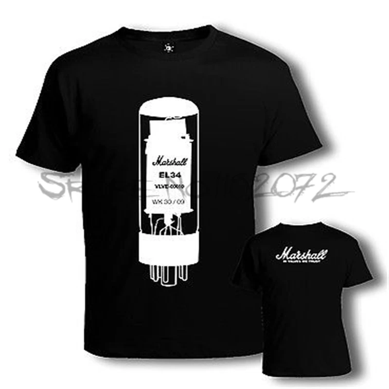 Футболка Marshall EL 34 | Rohre | Valve | Tube | Gitarre | Kult | Rare | Amp летняя брендовая футболка для мужчин, хлопковые мужские топы sbz5409