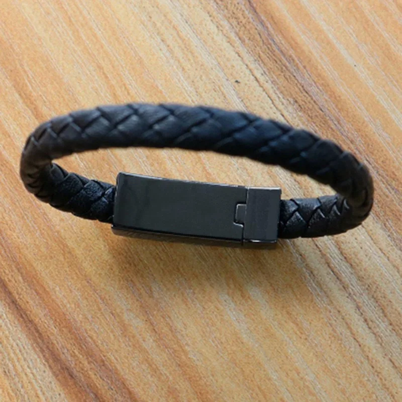 Портативный кожаный мини микро-usb браслет зарядное устройство кабель для зарядки и синхронизации данных для iPhone6 6s Android type-C телефонный кабель