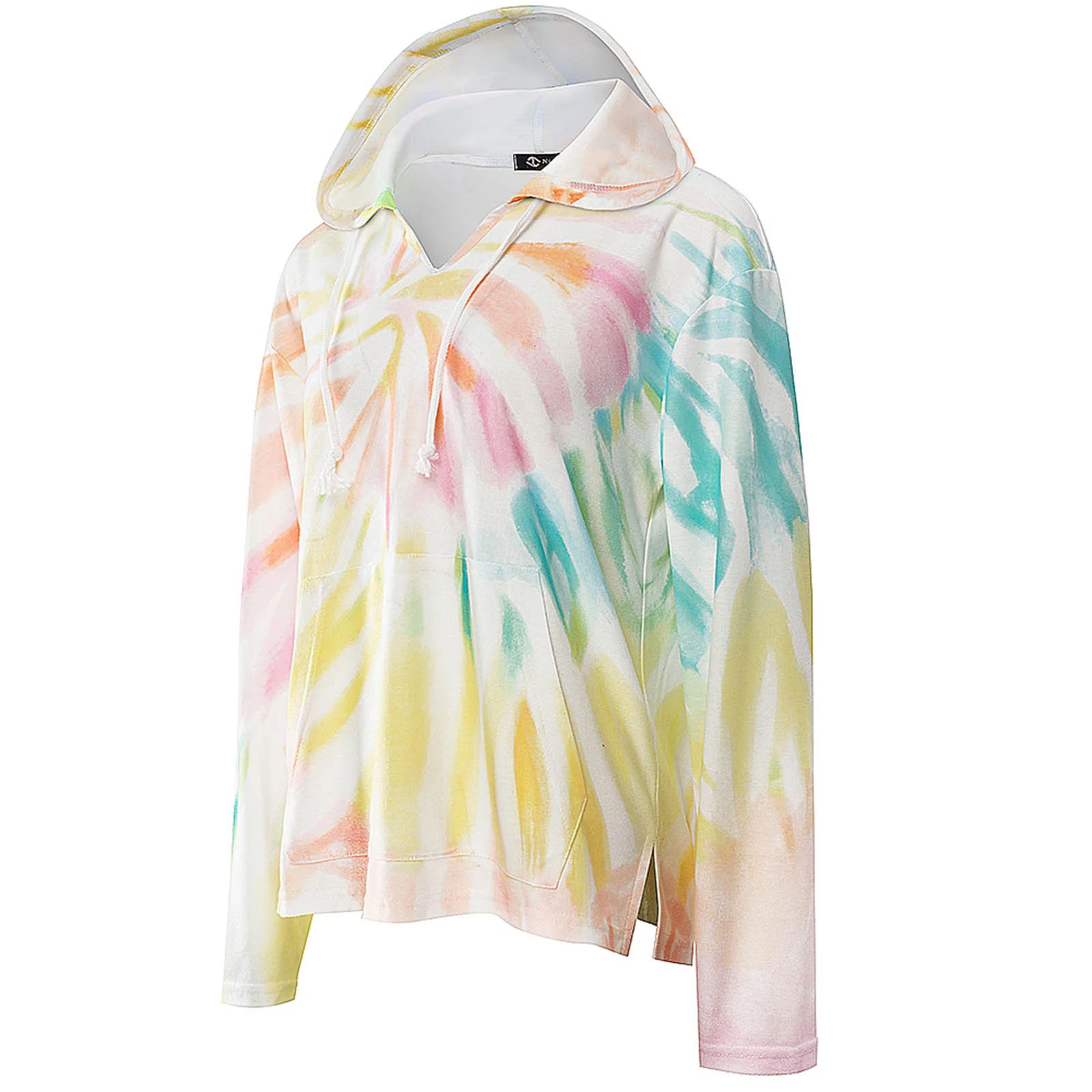 

SAGACE Fashion Women's Hoodies Autumn Casual Loose Casual Long Sleeve Tie-Dye Printed Hooded Sweatshirts Sweatshirt