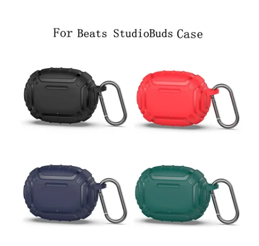 

New Beats Studio Buds Case Cover for Man Full-Body TPU Protective Case for Beats Studio Buds Charging Case with Keychain