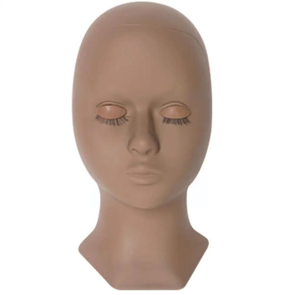 

Silicone False Eyelash Extension Practice Head Model Kit Tools Replacement Training Makeup Extension Eyelash Removable Eyel U6R3
