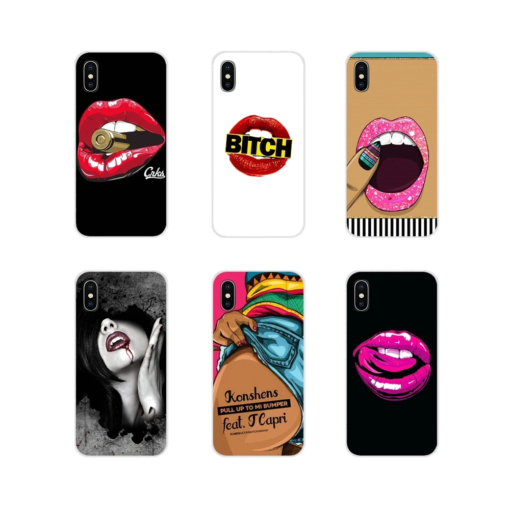 Phone Covers Girl Bitch Red Lips Colors Luxury For HTC One U11 U12 X9 M7 M8 A9 M9 M10 E9 Plus Desire 630 530 626 628 816 820 830 | Мобильные