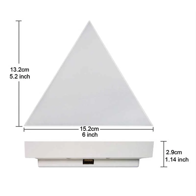 

Multi Function Music Sync APP Remote Control Triangle Module Splicing Quantum Lights Dimmable Colorful Changing with DC12V Power