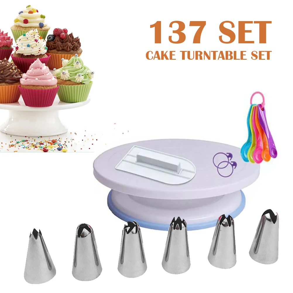 137 шт./компл. поворотный круг для торта скребки помадки принадлежности выпечки