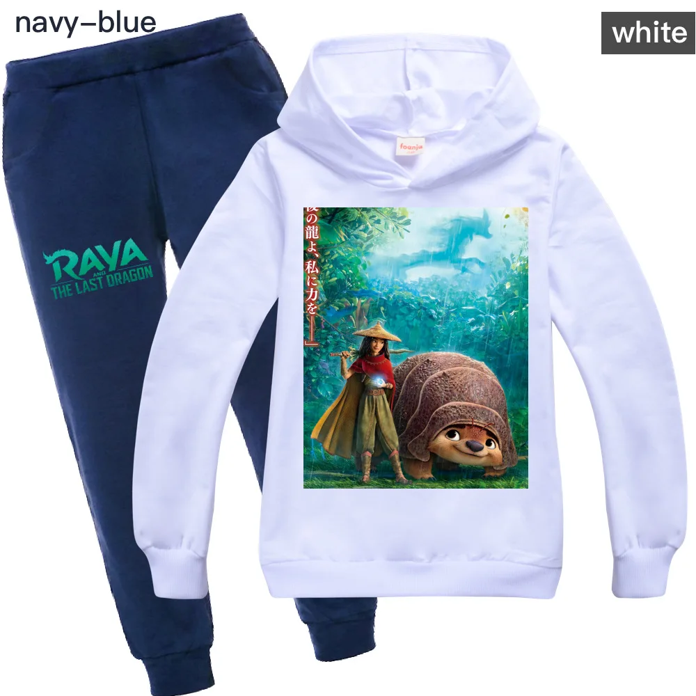 

Raya and The Last Dragon boys hoodie cotton clothes girls sweatshirt clothing kid hoodies + pants sets outfits kids clothes 2021