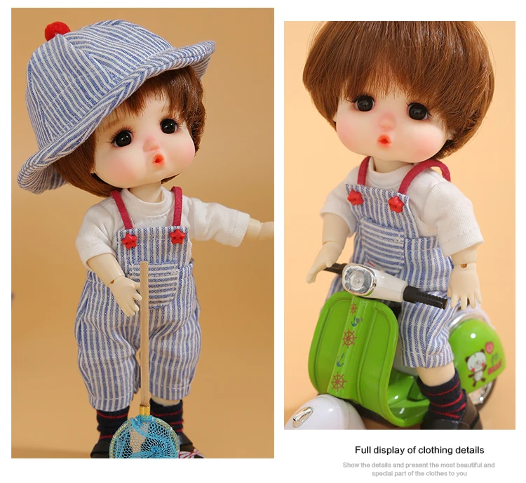 BJD одежда 1/8 милое мини платье или костюм для лати желтое Lumi Haru Sunny Body Doll Одежда Аксессуары OUENEIFS