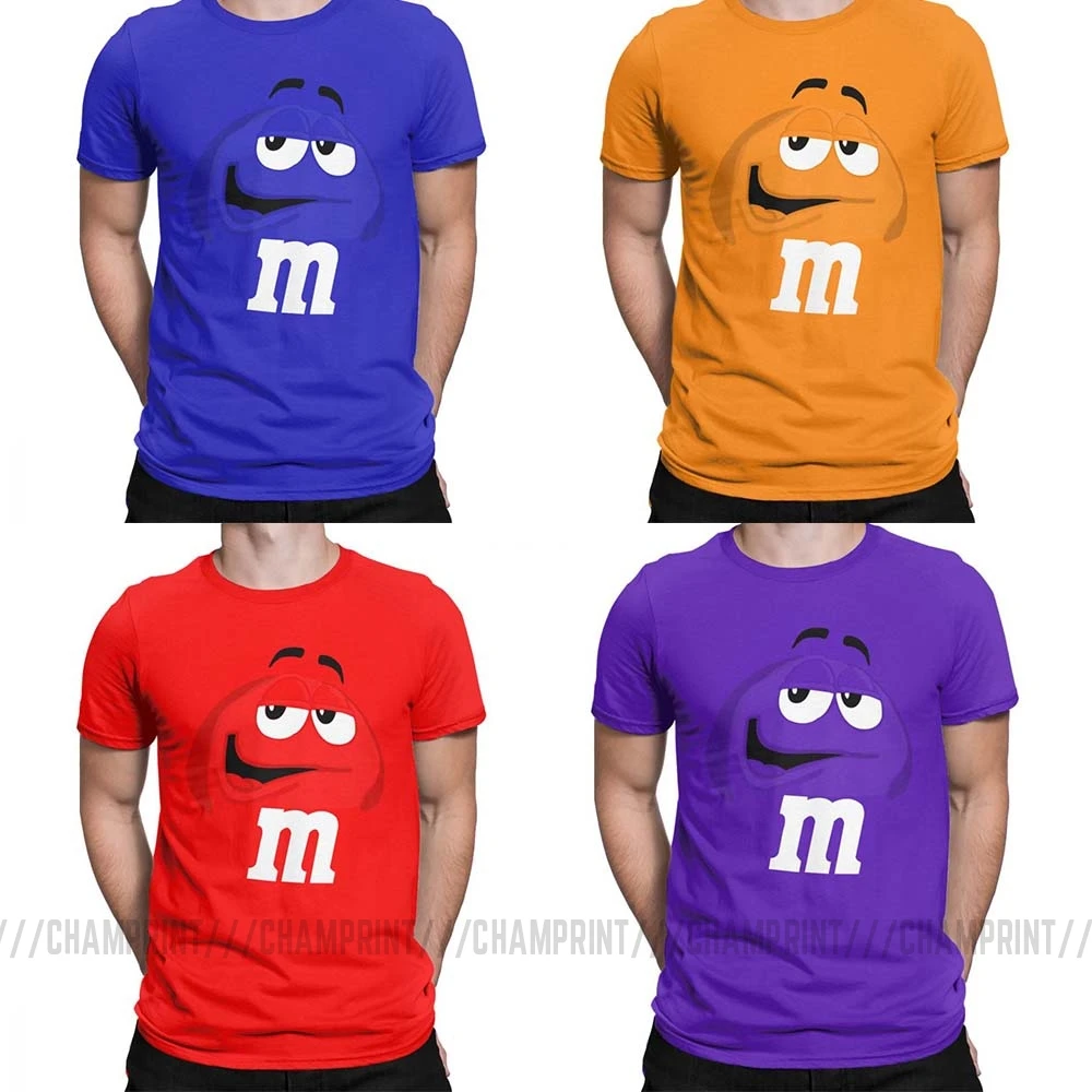 M &amp M's Chocolate Candy Face Tees короткая Новая модная мужская футболка из чистого хлопка