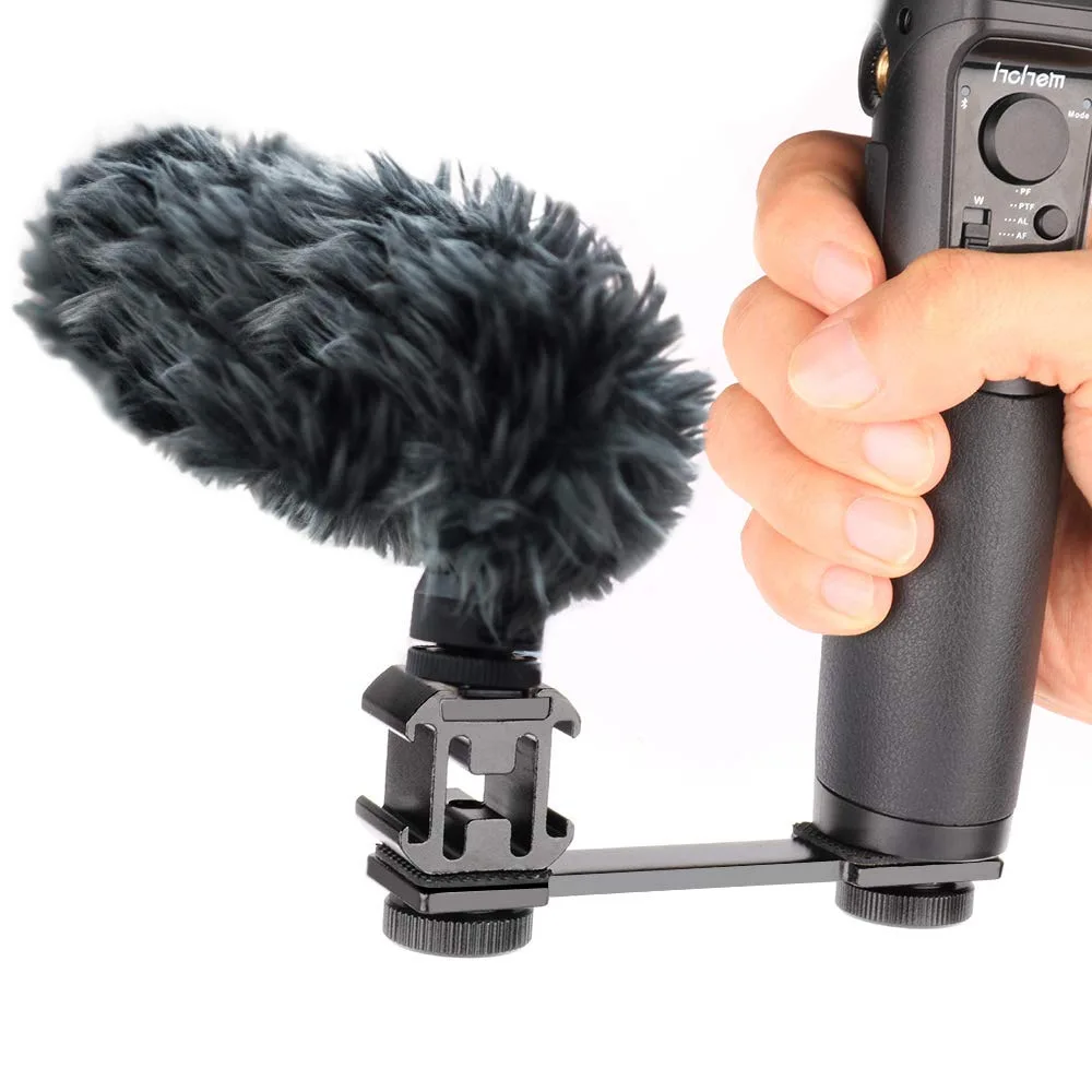 

Metal Triple Hot Shoe Camera Shoe Bracket Metal Practical Camera Mount Hot Shoe Base Adapter for Flash Lights, Microphones Mount