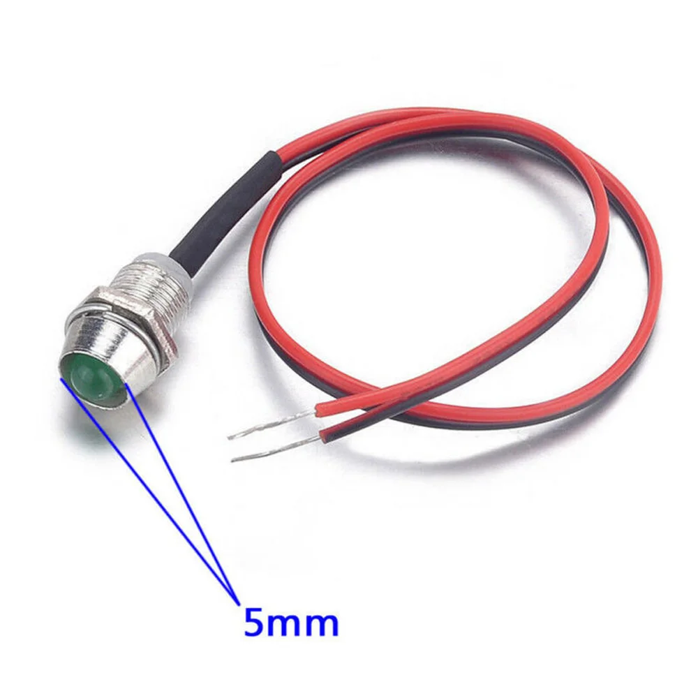 Светодиодные индикаторы пластиковая Сменная Лампа 12 В 8 мм приборная панель |