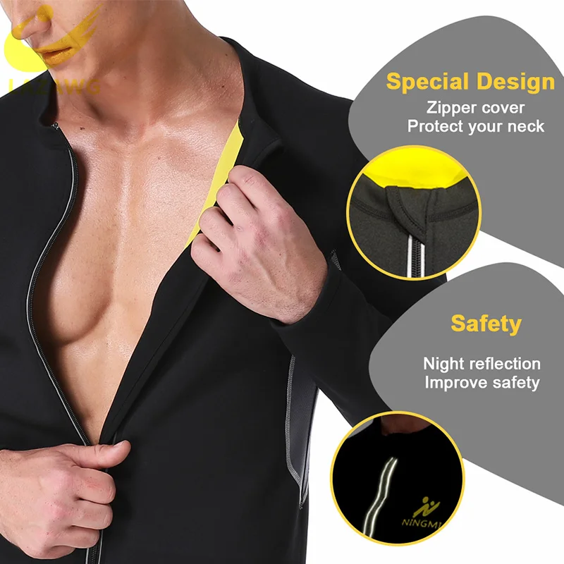 LAZAWG Men Sauna Sweat Suits  Shirt Gym Waist Trainer  Tank Top Slimming Body Suits Shaper Loss Fat Burner Compression Shirt