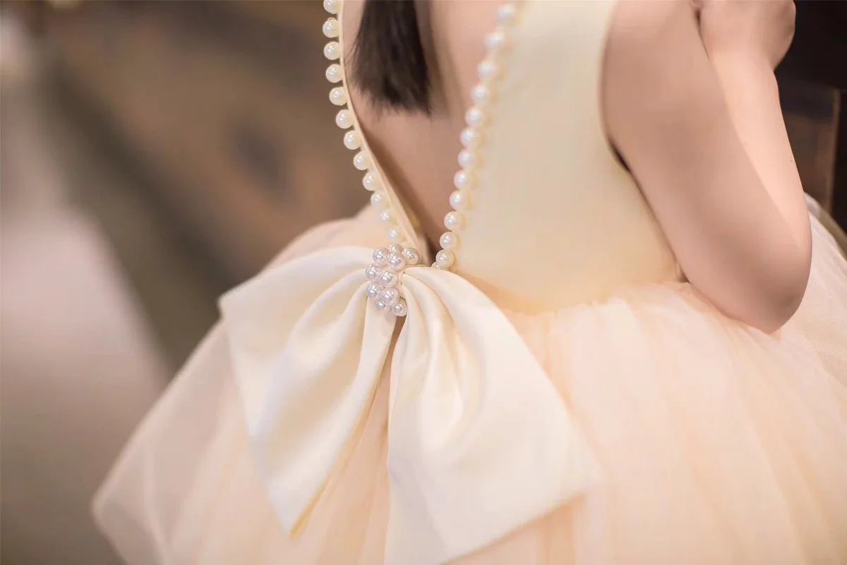 Новинка 2019 года милое и удобное бальное платье цвета шампанского со съемным