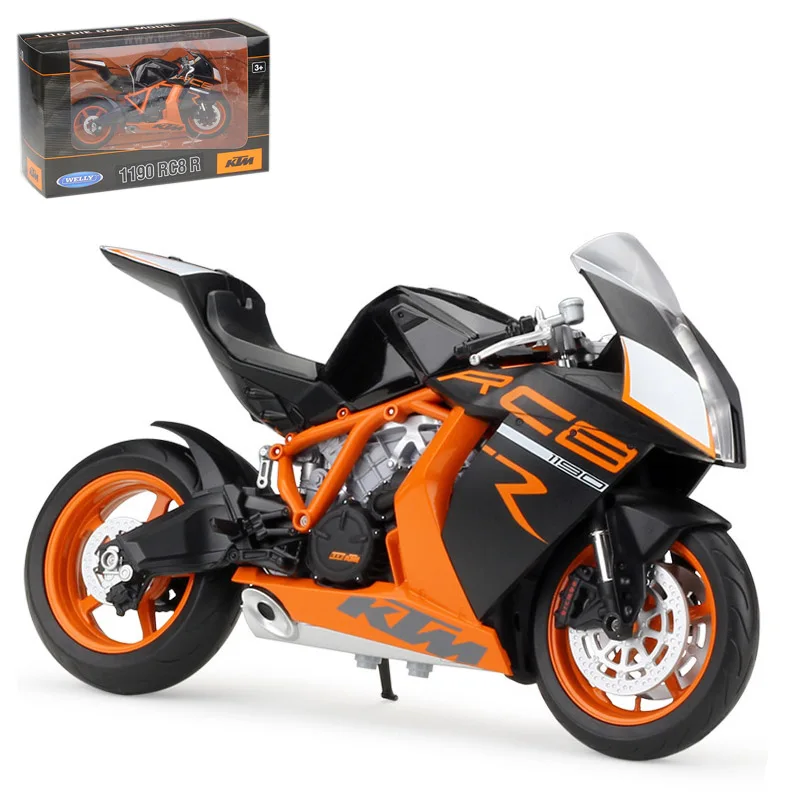 

Children's Toys WELLY 1:10 KTM 1190 RC8 R Model Car Simulation Alloy Metal Toy Motorcycle Gift Collection Model Toys