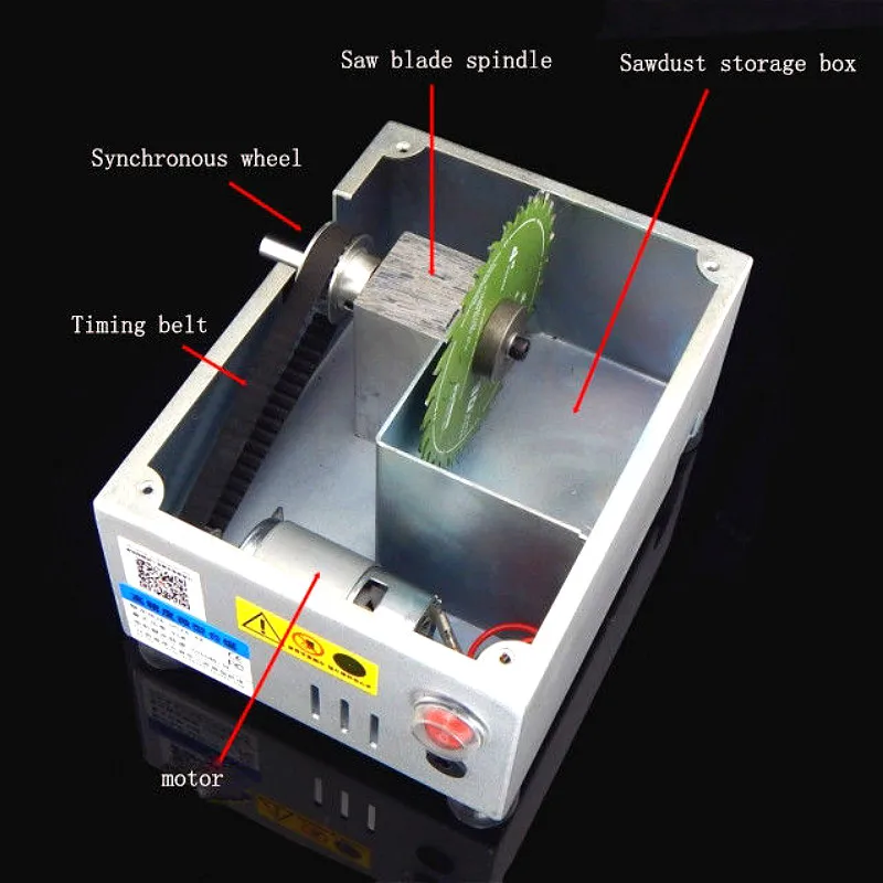 Алюминий миниатюрная Настольная пила высокой точности резки DIY Модель Пилы