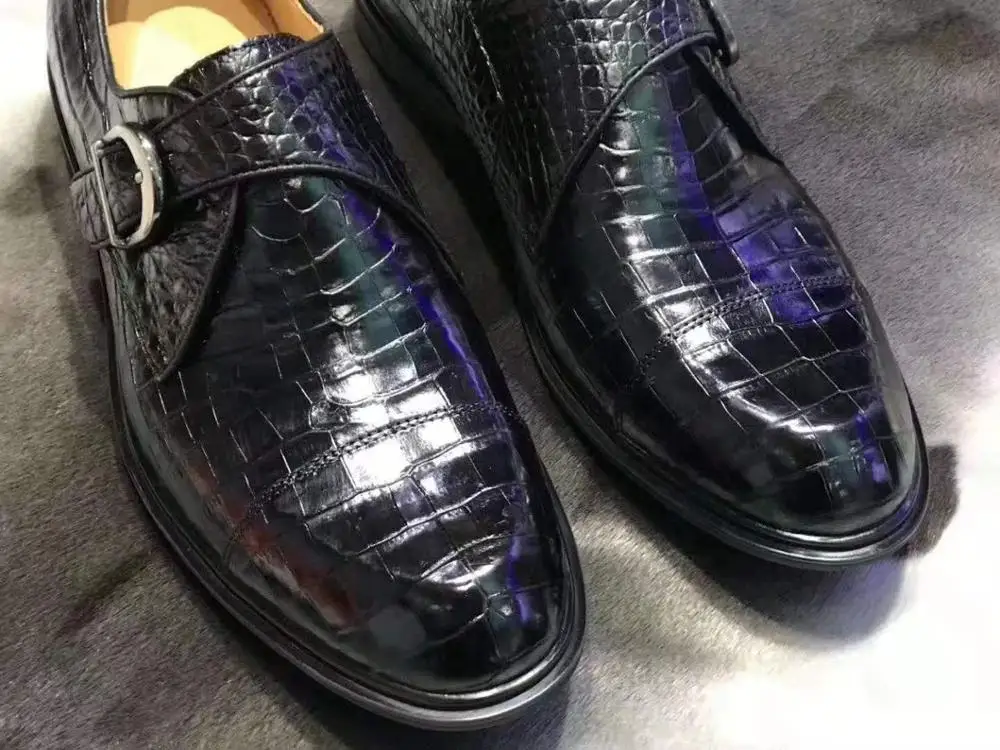 100% Genuine crocodile skin leather men fashion shoe with cow lining best quality business dress offical | Обувь