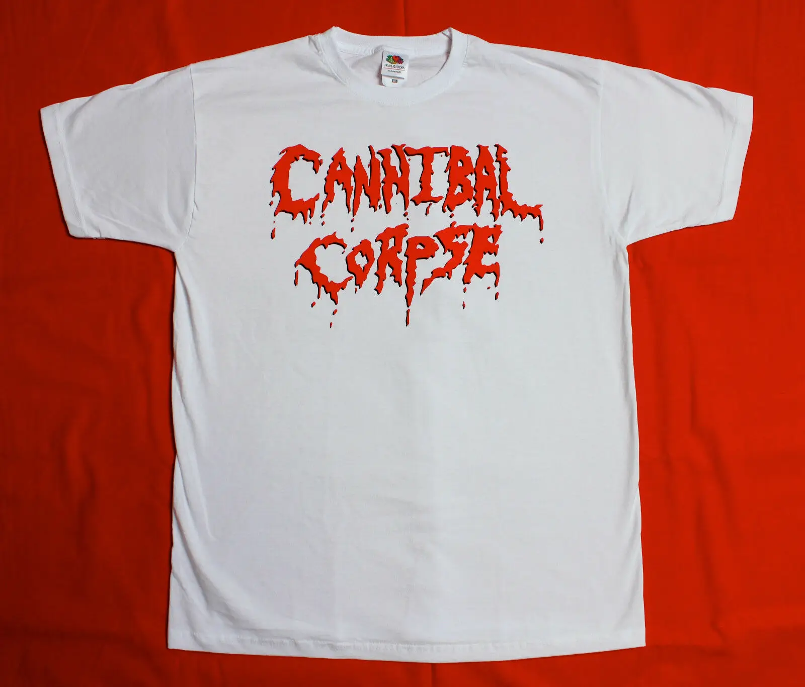 Cannibal Corpse LOGO DEATH METAL GRINDCORE CHRIS BARNES новая белая футболка|Мужские футболки| |