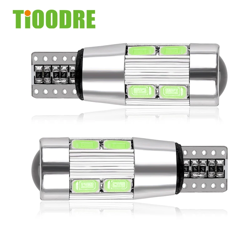 TiOODRE 2 шт. лампы с плоским цоколем авто светодиодный T10 Canbus 194 W5W 10 SMD 5630 Светодиодный свет лампы Ошибка светодиодные фары для парковки автомобиля боковой свет