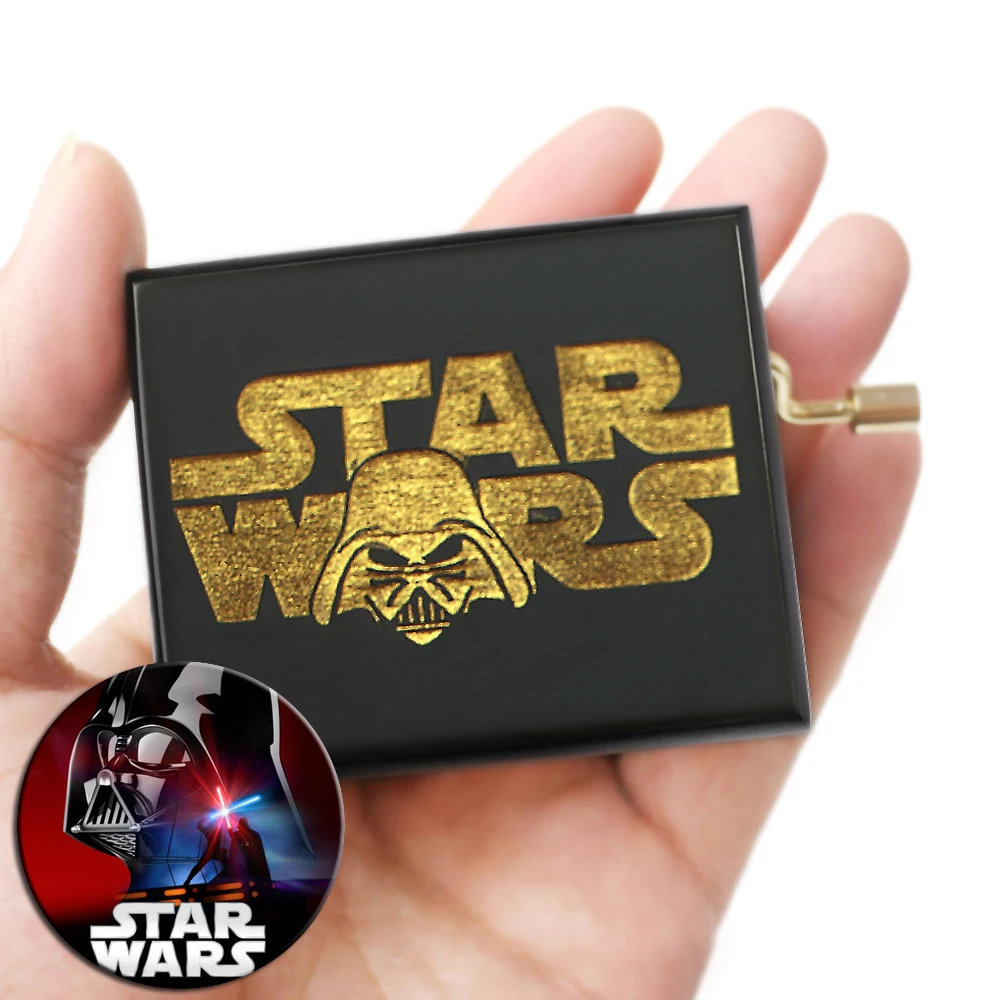 Sinzyo резной деревянный ручной crank Star Wars Музыкальная Шкатулка Деревянный механизм Музыкальная Коробка Подарок на Рождество День Святого Валентина день рождения