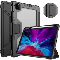 for ipad pro 11 2020 2021 shockproof pu bumper hard pc leather flip cover for ipad air 4 air 5 tablet case