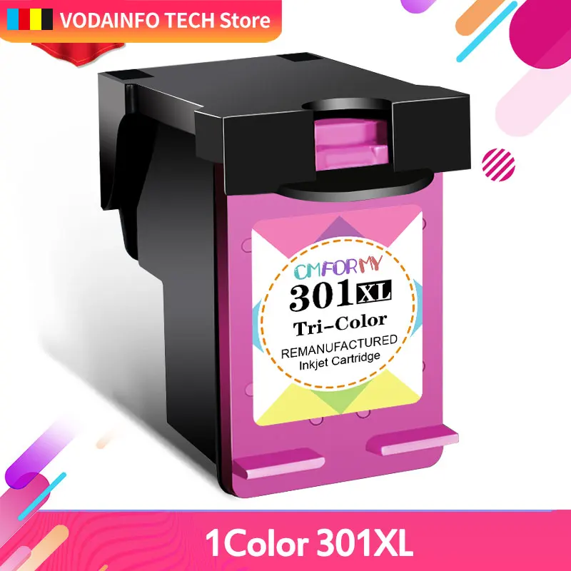 Сменный картридж QSYRAINBOW 1pk 301XL для HP 301 XL чернильный Deskjet 1050 2050 2050s 2510 2540 3050 Envy